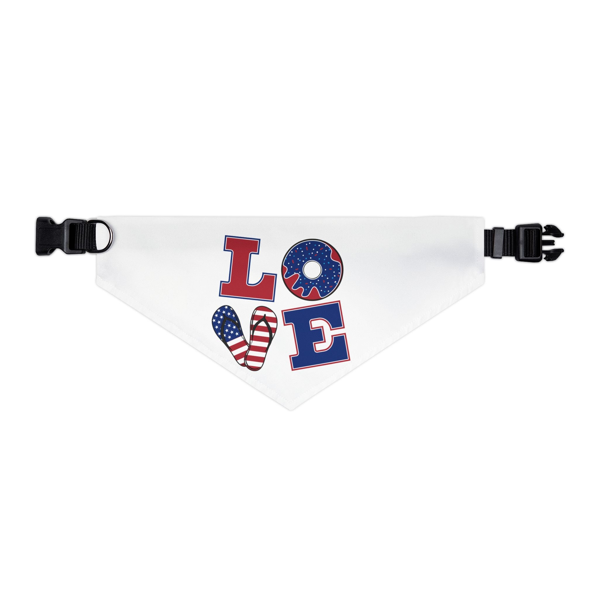Patriotic Pet Bandana Collar - Celebrate Love, Perfect for July 4th, Dog Lovers, Pet Fashion, Cute Dog Accessories