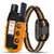 Orange and black electronic dog training collar with remote control on a white background