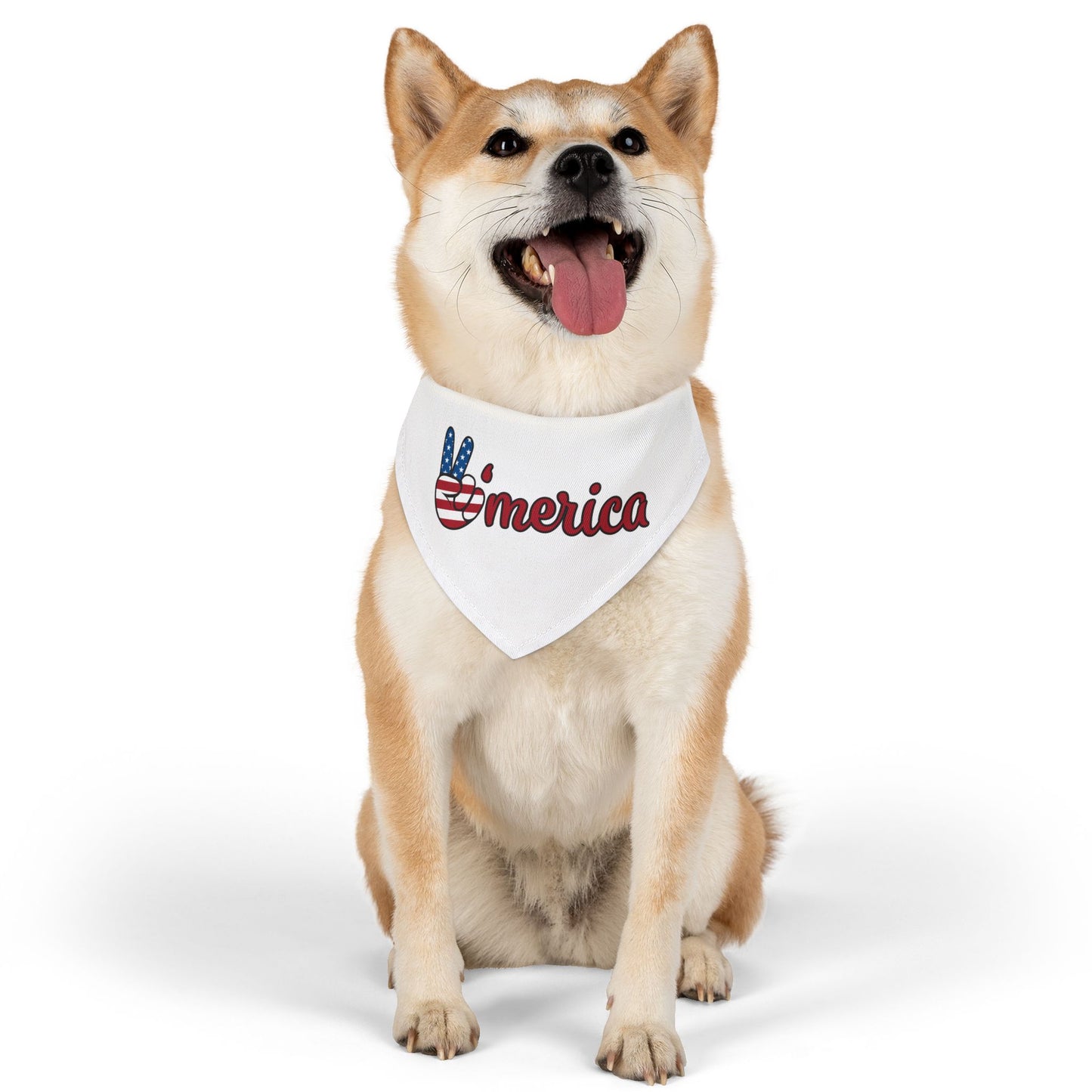 Patriotic Dog Bandana, Dog Accessory, Pet Gift, Holiday Pet Apparel, USA Dog Scarf, Fourth of July Bandana