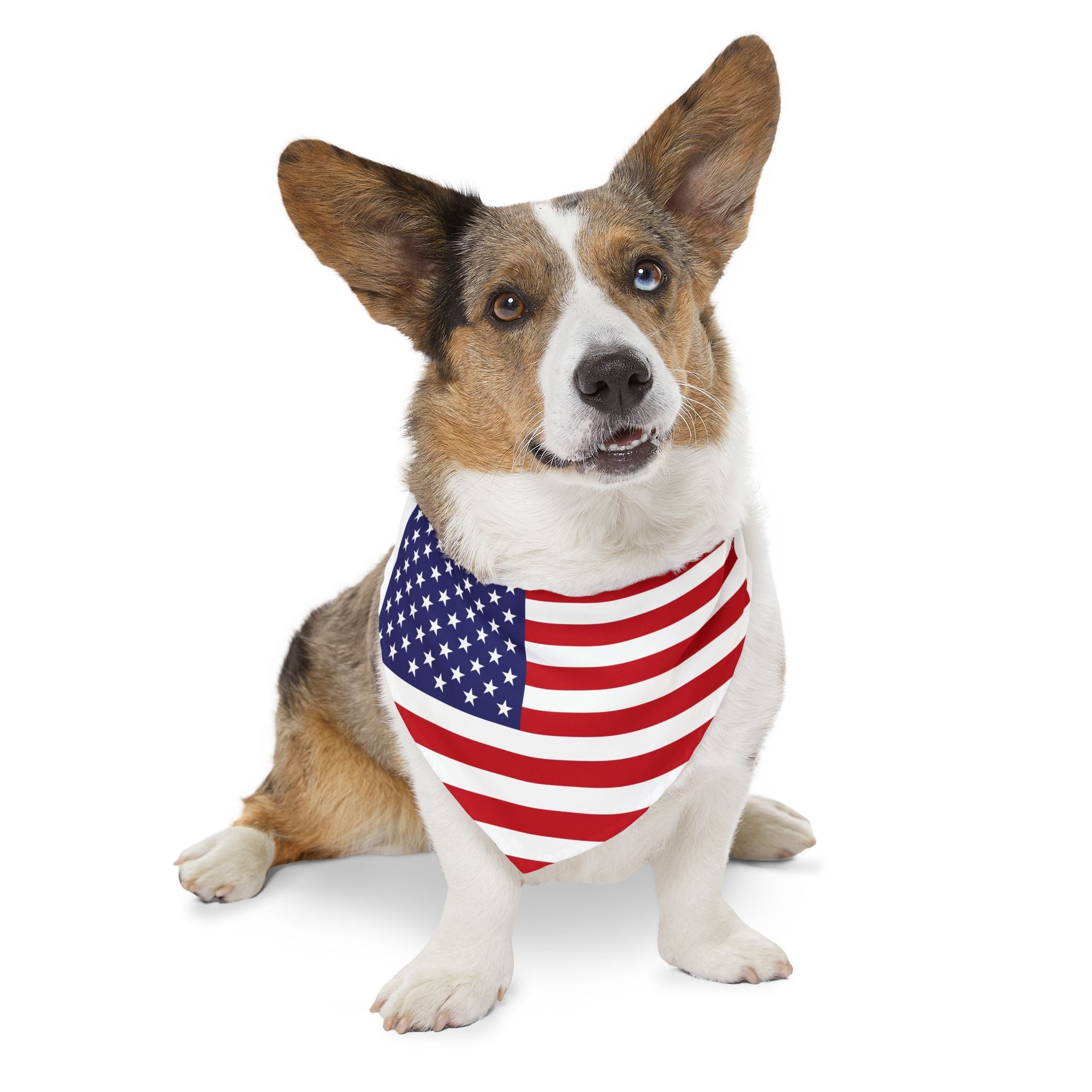 Patriotic American Flag Pet Bandana – Celebrate Veterans Day in Style