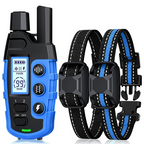 Dog training collar with remote and two collars on a white background