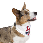 Patriotic Pet Bandana Collar - Celebrate Love, Perfect for July 4th, Dog Lovers, Pet Fashion, Cute Dog Accessories