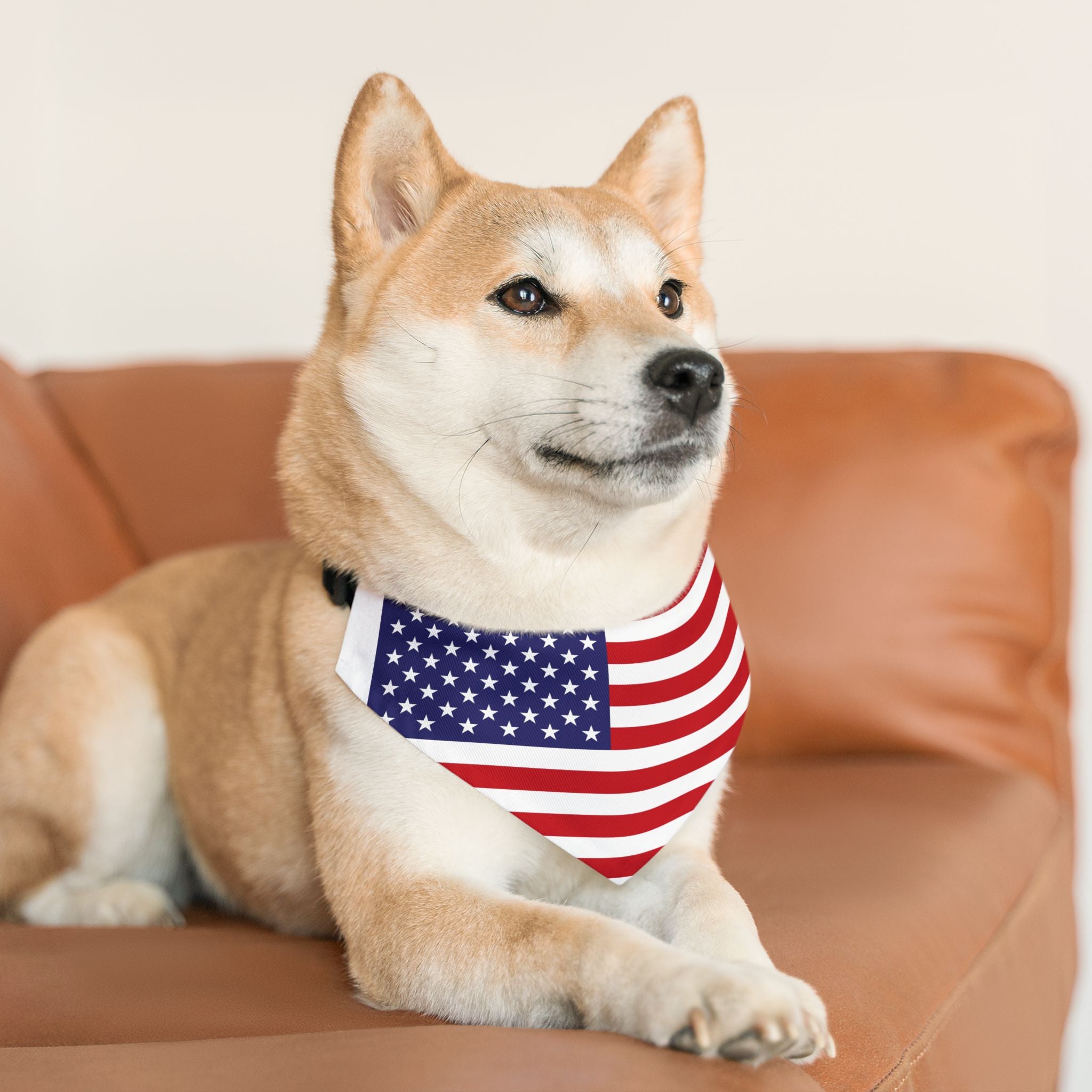 Patriotic American Flag Pet Bandana – Celebrate Veterans Day in Style
