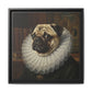 Custom Whimsical Pug Portrait Canvas, Cute Dog Art Print, Pet Lover Gift, Home Decor, Fun Wall Art, Quirky Dog Painting