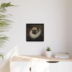 Custom Whimsical Pug Portrait Canvas, Cute Dog Art Print, Pet Lover Gift, Home Decor, Fun Wall Art, Quirky Dog Painting