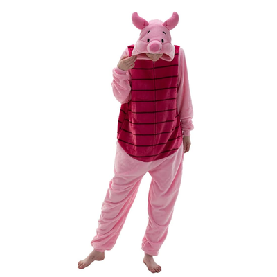 Pink Red Animal Onesie Halloween Costume for Adults