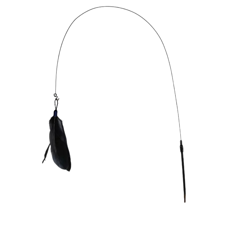 Cat Teaser Stick with Bell – Durable Feather Wand Toy