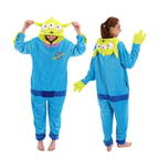 Green Blue Animal Onesie Halloween Costume for Adults