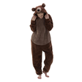 Brown Animal Onesie Halloween Costume for Adults