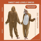 Sloth Animal Onesie Halloween Costume for Adults