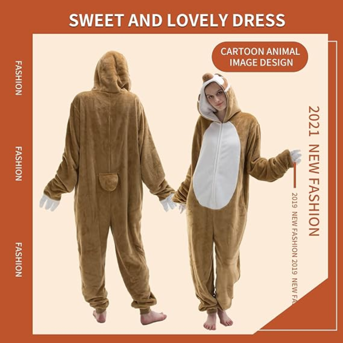 Sloth Animal Onesie Halloween Costume for Adults