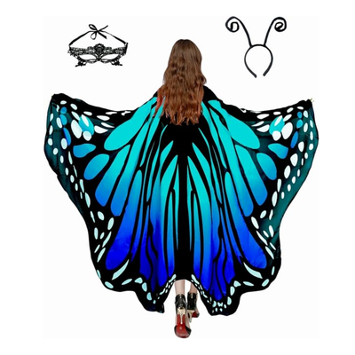 Women’s Butterfly Halloween Costume Wings Cape Set