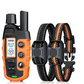 Dog training collar set with remote and collars on a white background