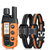 Dog training collar set with remote and collars on a white background