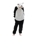 White Black Animal Onesie Halloween Costume for Adults
