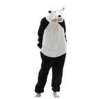 White Black Animal Onesie Halloween Costume for Adults