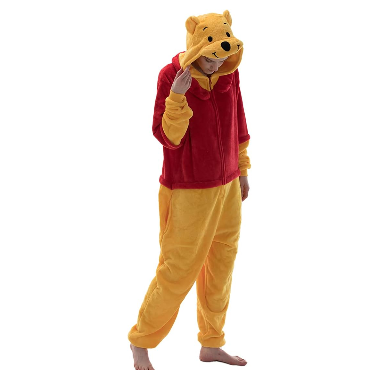 Red Yellow Animal Onesie Halloween Costume for Adults
