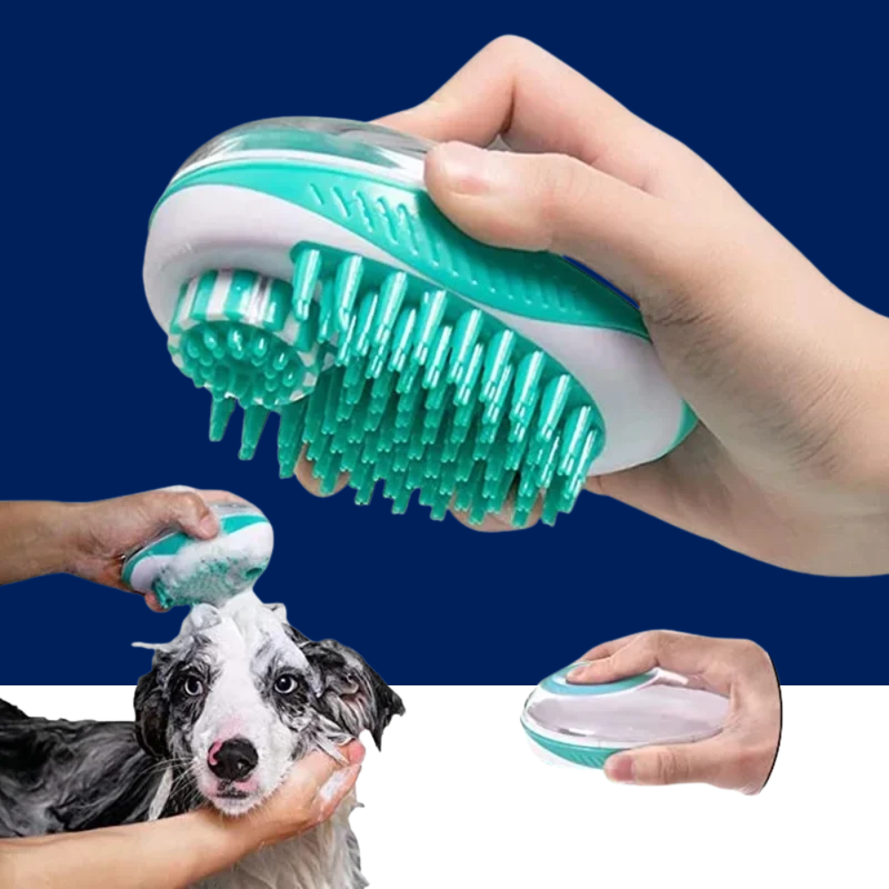 2-in-1 Pet Bath Brush – Soft Silicone Dog Cat Grooming & Massage Comb - WTN Essentials