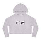 Cropped Hoodie Sweatshirt for Women with Cropped Design and Ribbed Cuffs