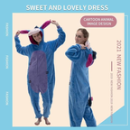 Blue Animal Onesie Halloween Costume for Adults