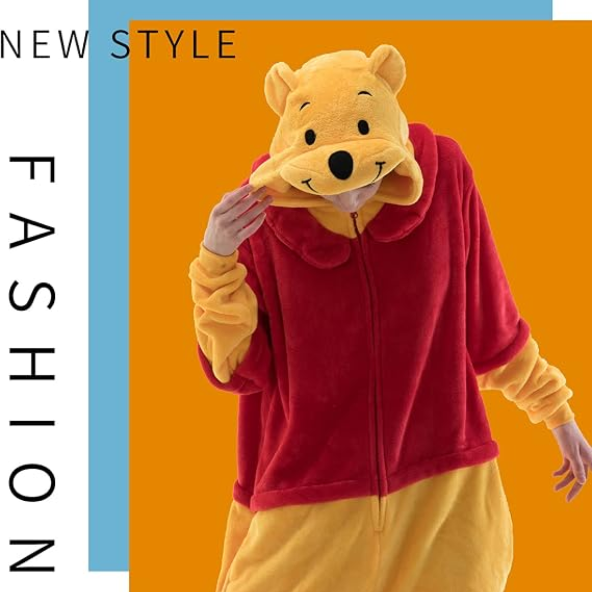 Red Yellow Animal Onesie Halloween Costume for Adults