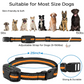 Dog collar with adjustable strap for dogs of various sizes, shown on a white background.