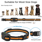 Dog collar with adjustable strap for dogs of various sizes, shown on a white background.