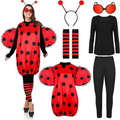 Women's Ladybug Halloween Costume 7-Piece Set