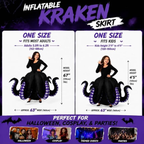 Black Purple Inflatable Octopus Halloween Costume