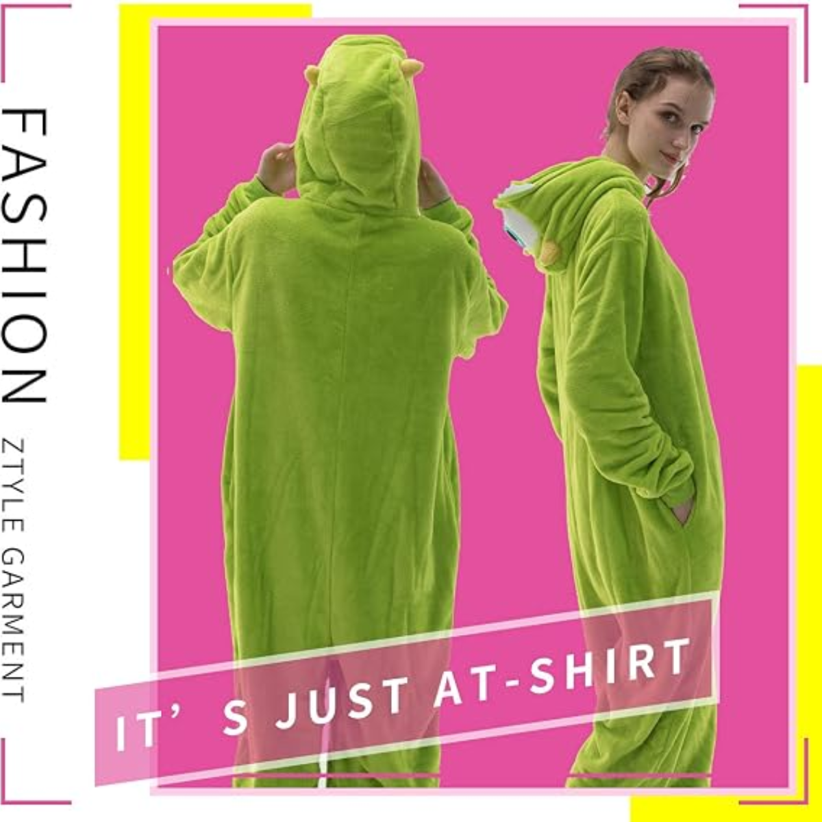 Light Green Animal Onesie Halloween Costume for Adults