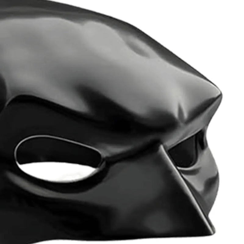 Black mask with a hood on a white background