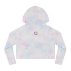 Cropped Hoodie Sweatshirt for Women with Cropped Design and Ribbed Cuffs