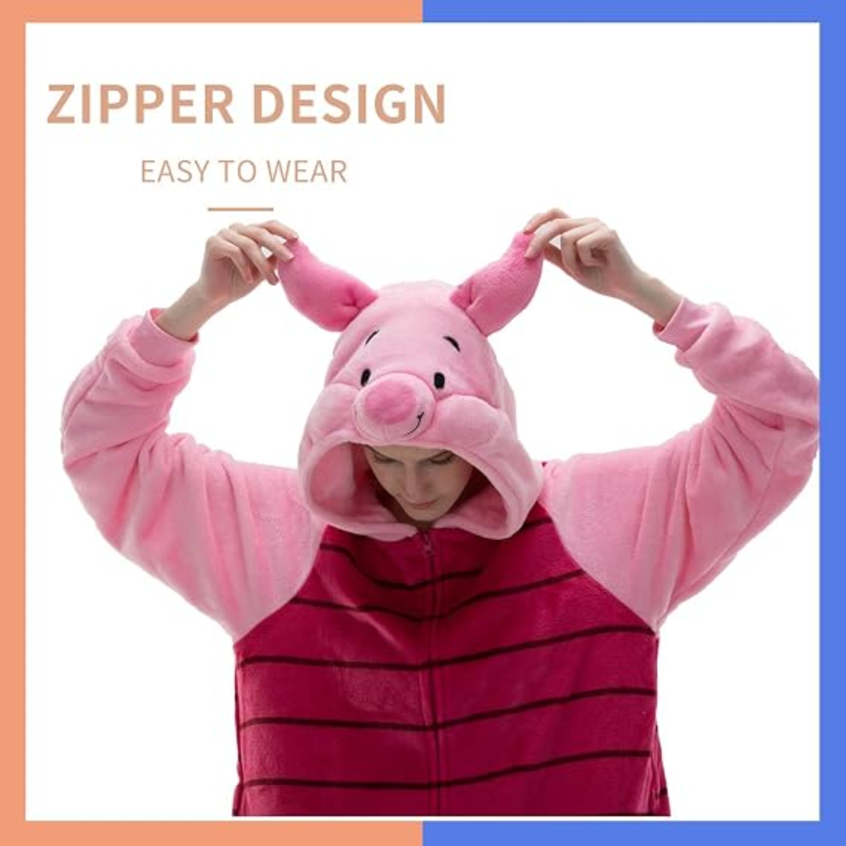 Pink Red Animal Onesie Halloween Costume for Adults