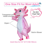 Pink Axolotl Halloween Costume Inflatable for Adults