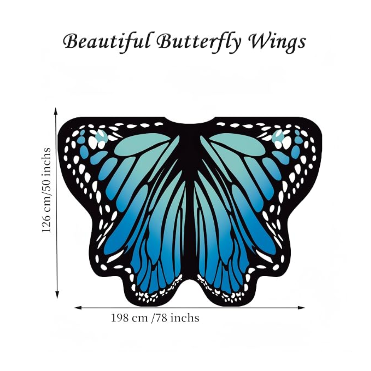Women’s Butterfly Halloween Costume Wings Cape Set