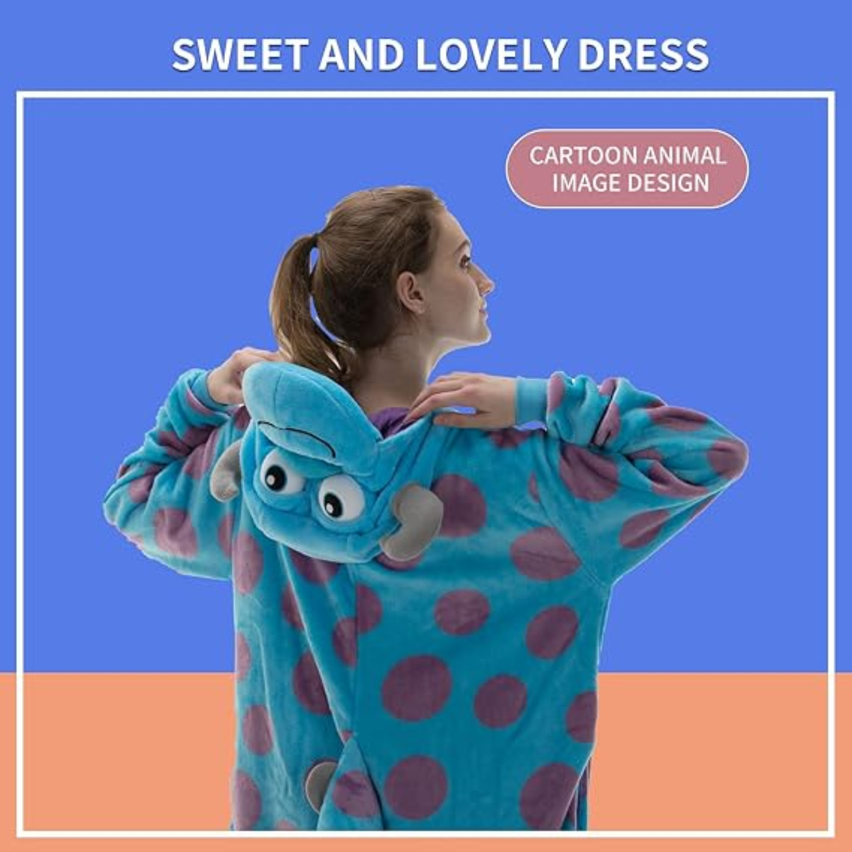 Blue Dot Animal Onesie Halloween Costume for Adults