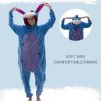 Blue Animal Onesie Halloween Costume for Adults