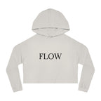 Cropped Hoodie Sweatshirt for Women with Cropped Design and Ribbed Cuffs