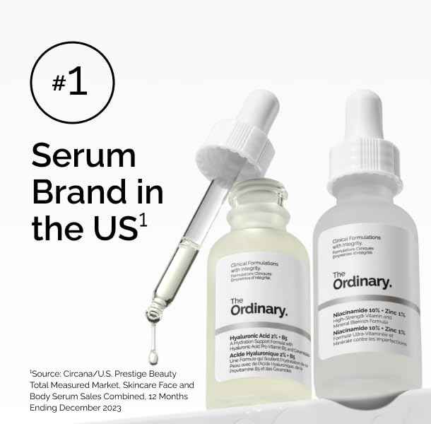 The Ordinary Multi-Peptide + Hyaluronic Acid, Anti-Aging Peptide Serum for Crow’s Feet, Elasticity & Firmness, 1 Fl Oz