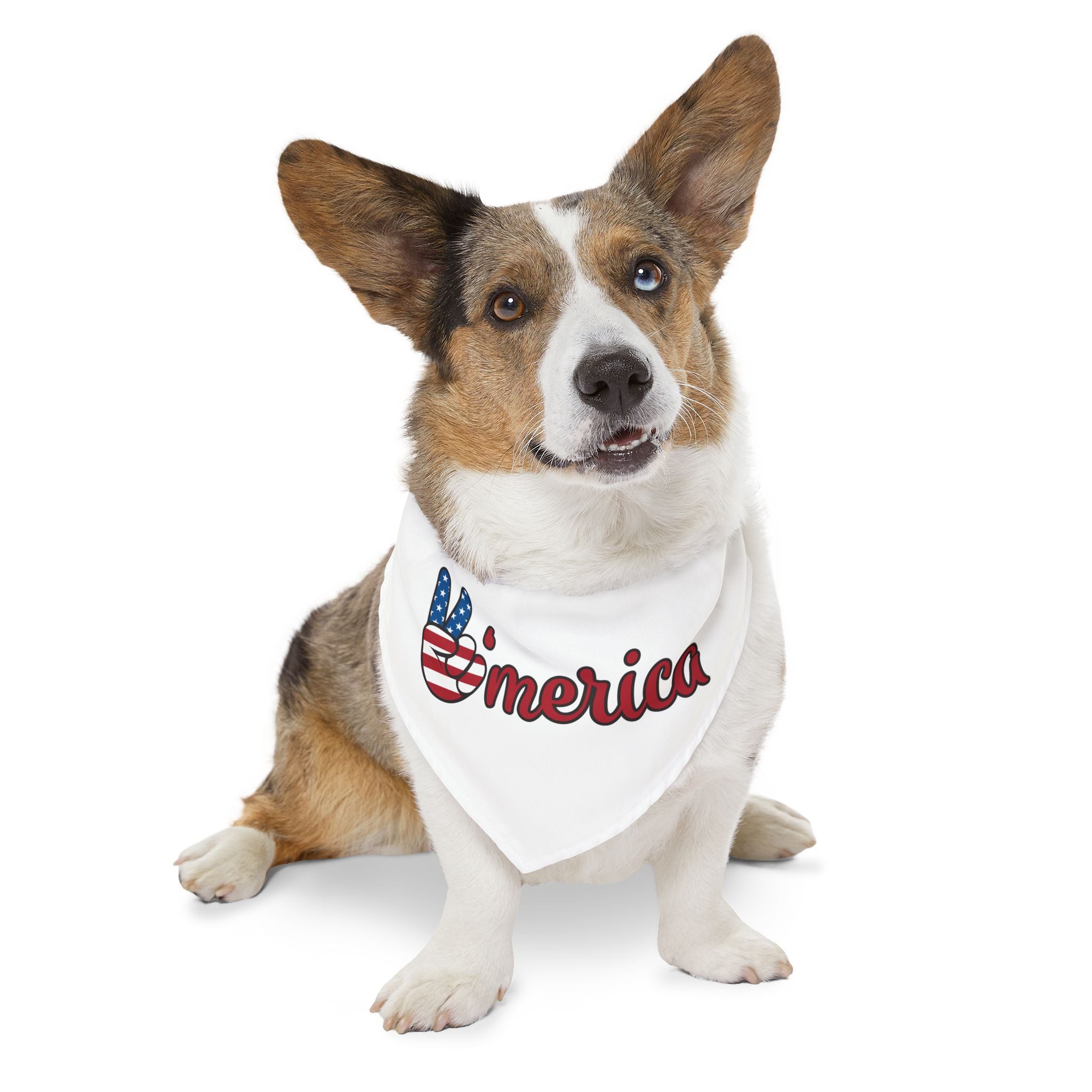 Patriotic Dog Bandana, Dog Accessory, Pet Gift, Holiday Pet Apparel, USA Dog Scarf, Fourth of July Bandana