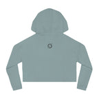 Cropped Hoodie Sweatshirt for Women with Cropped Design and Ribbed Cuffs