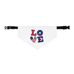 Patriotic Pet Bandana Collar - Celebrate Love, Perfect for July 4th, Dog Lovers, Pet Fashion, Cute Dog Accessories
