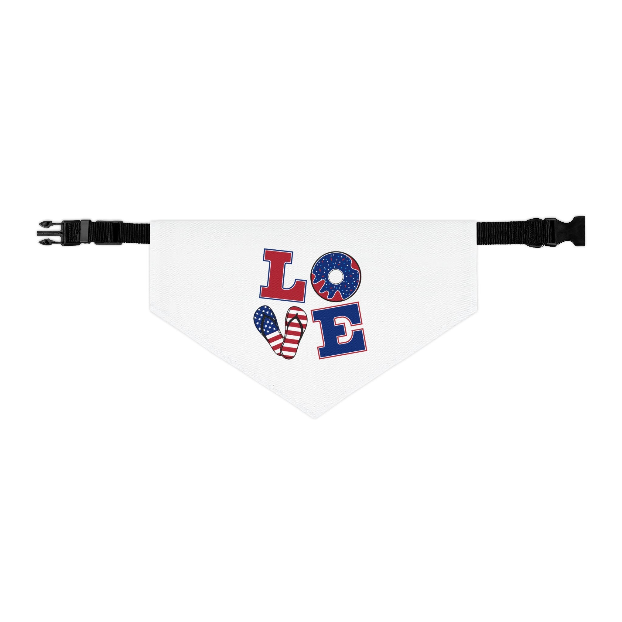 Patriotic Pet Bandana Collar - Celebrate Love, Perfect for July 4th, Dog Lovers, Pet Fashion, Cute Dog Accessories