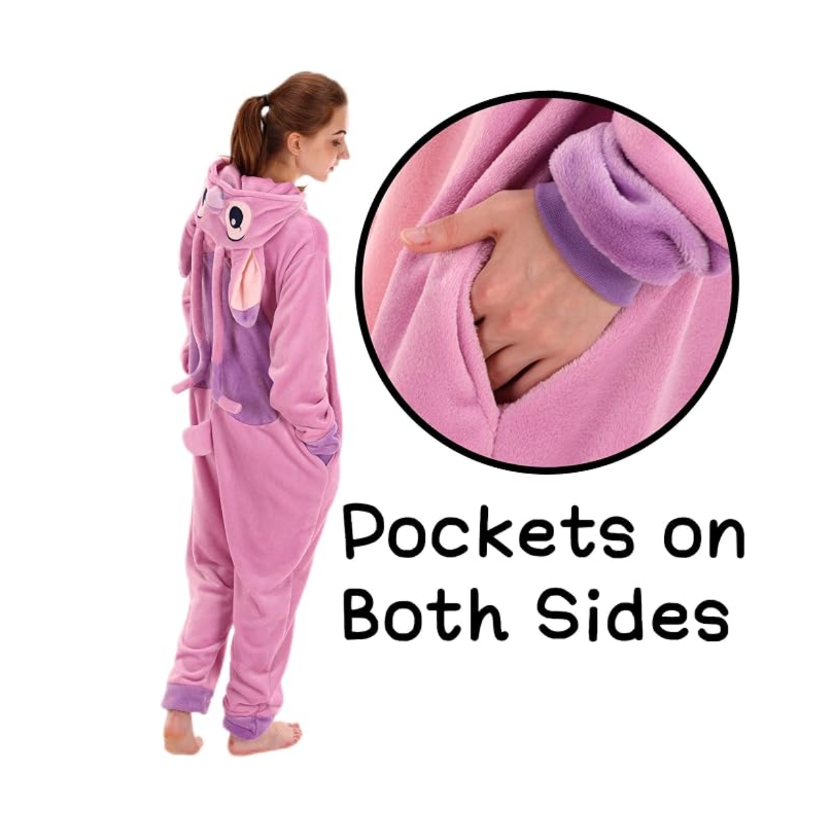 Pink Animal Onesie Halloween Costume for Adults