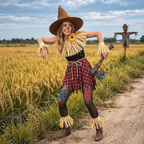Scarecrow Halloween Costume Accessories Set for Adults