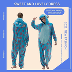Blue Dot Animal Onesie Halloween Costume for Adults