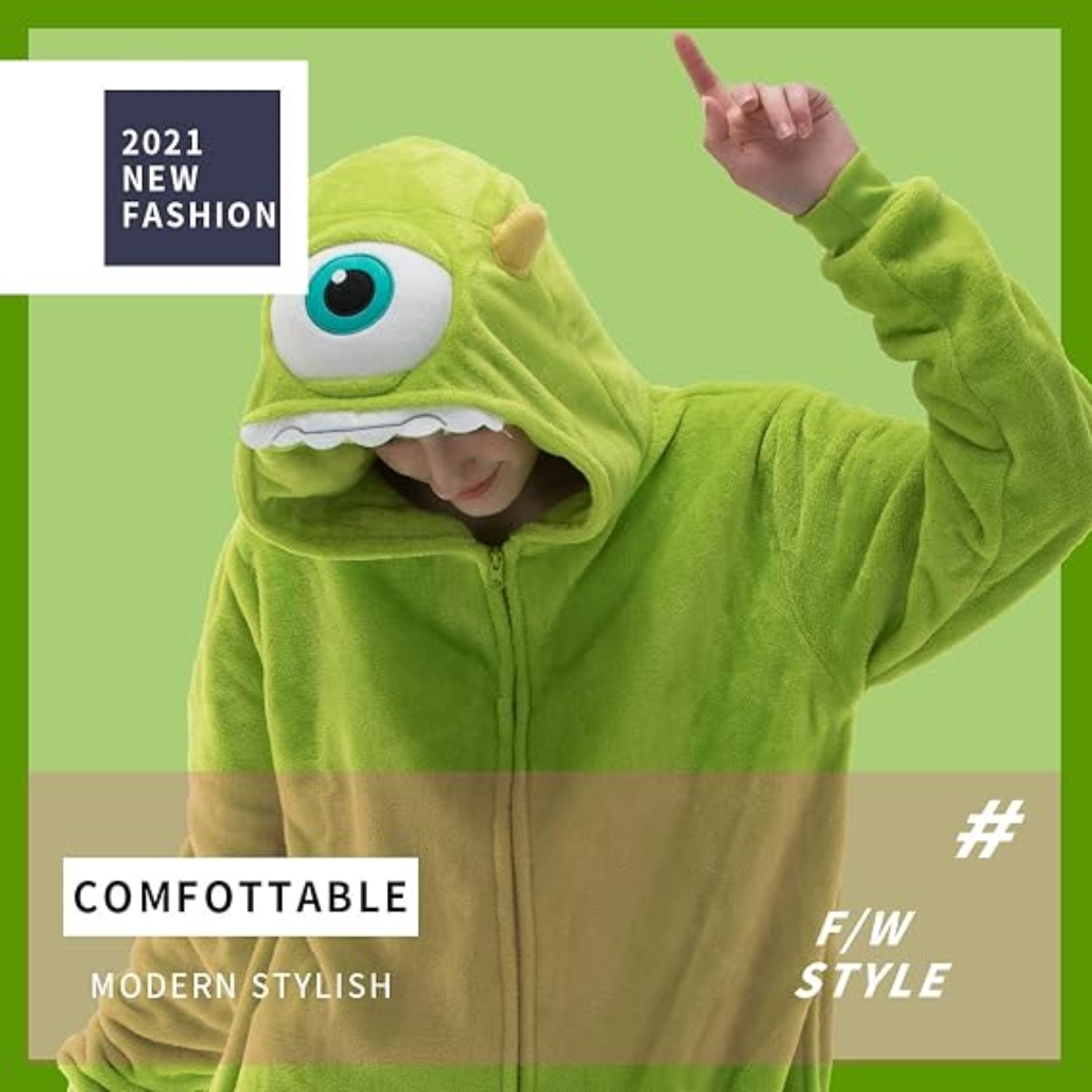 Light Green Animal Onesie Halloween Costume for Adults