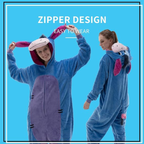 Blue Animal Onesie Halloween Costume for Adults