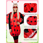 Women's Ladybug Halloween Costume 7-Piece Set