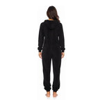 Women's Skeleton Halloween Costume Onesie with Hood